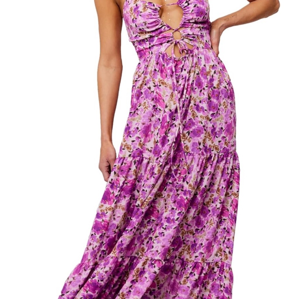 Floral Pink Maxi Dress
